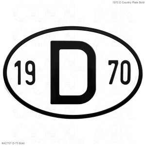 1970 D Country Plate