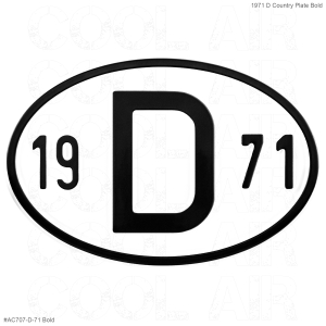 1971 D Country Plate