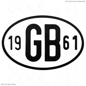 **ON SALE** 1961 GB Country Plate