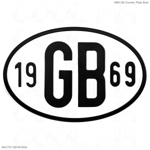 1969 GB Country Plate