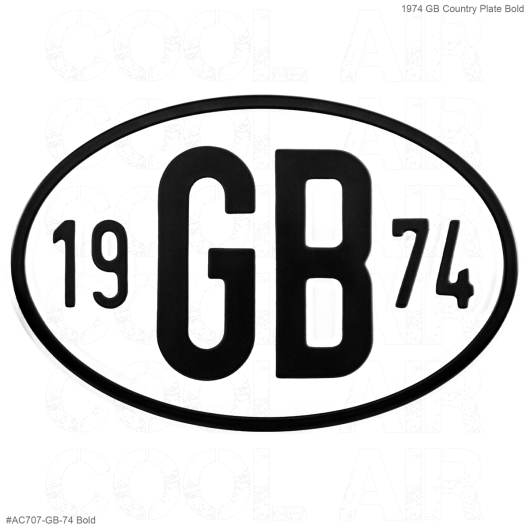 **NCA** 1974 GB Country Plate