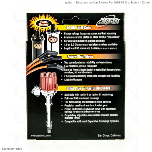 Ignitor 1 Electronic Ignition System For 1964-68 Distributors - 12 Volt