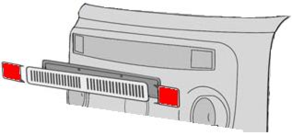 Baywindow Bus Indicator Block Off Plates - 1973-79