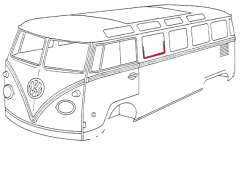 Splitscreen Bus Side Window Frame Lower Repair - 1955-67
