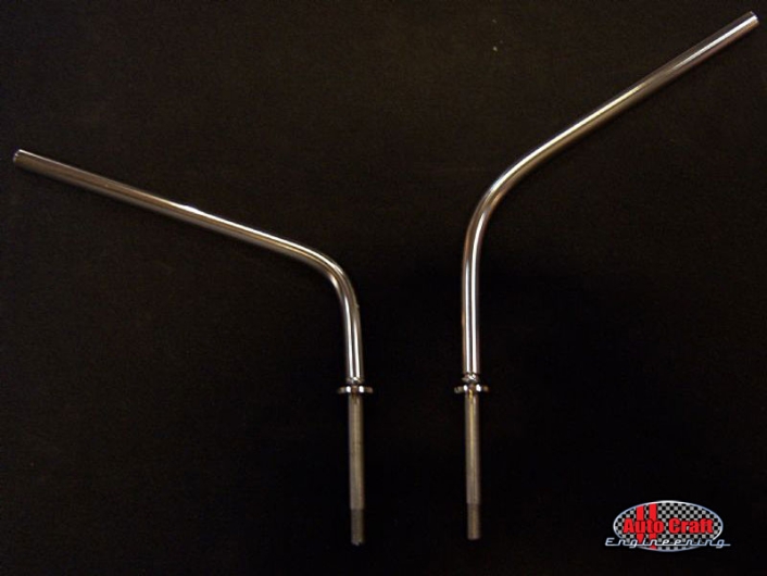 Splitscreen Bus Mirror Arms (Includes 8.5mm Oversized Upper Cab Door Hinge Pin) - Stainless Steel