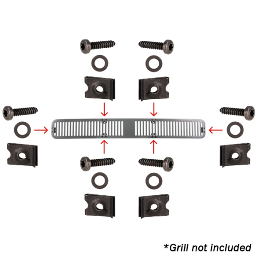 Baywindow Bus Front Grille Fitting Kit - 1968-79