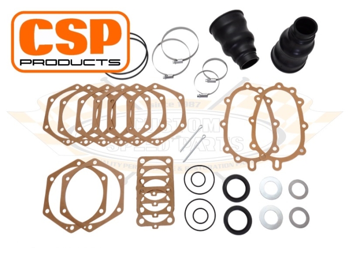 Splitscreen Bus Gearbox Gasket Kit With Axle Boots - 1955-63