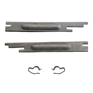 Splitscreen and Early Baywindow Bus Rear Brake Shoe Support Bars And Clips - Pair - 1955-71