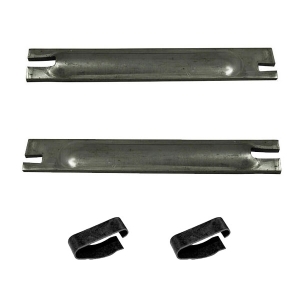 Baywindow Bus Rear Brake Shoe Support Bars and Clips - Pair - 1973-79