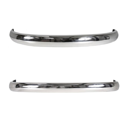 Euro Spec Splitscreen Bus Stainless Steel Bumper Set - 1959-67 (Slash Cut)