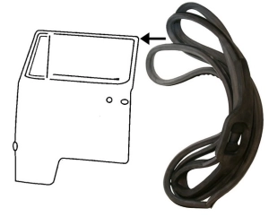 Baywindow Bus Cab Door Seal - Left