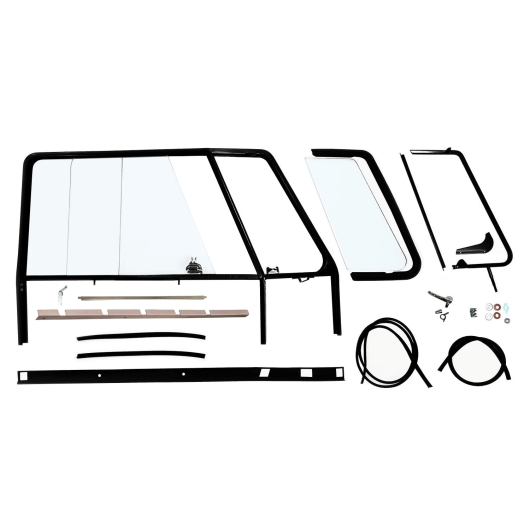 Splitscreen Bus Complete Door Window Frame Kit - 1955-67 - Right (Including Glass)