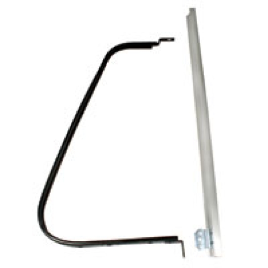 Baywindow Bus Cab Door Fixed Quarter Light Frame - Left - Silver
