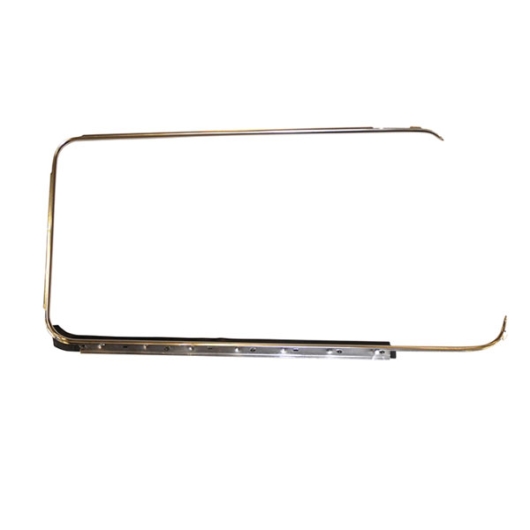 Baywindow Bus Outer Scraper With Aluminium Trim - Right - Chrome Finish