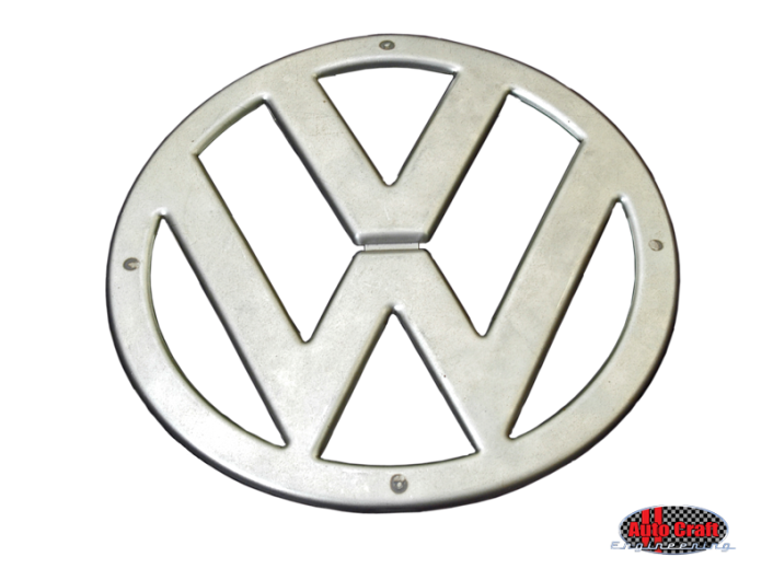 Splitscreen Bus VW Badge - Raw Metal