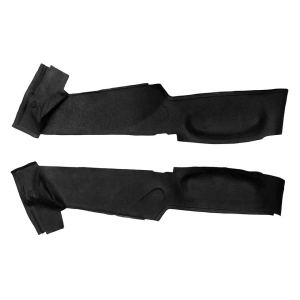 Baywindow Bus Front Cab Seat Surround Wraps (Black Rubber) - 1968-75