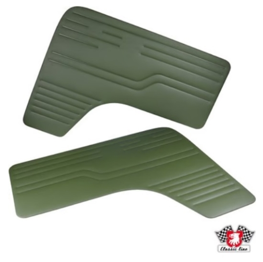 Baywindow Bus Cab Door Panels - Green Vinyl (Z-Press)