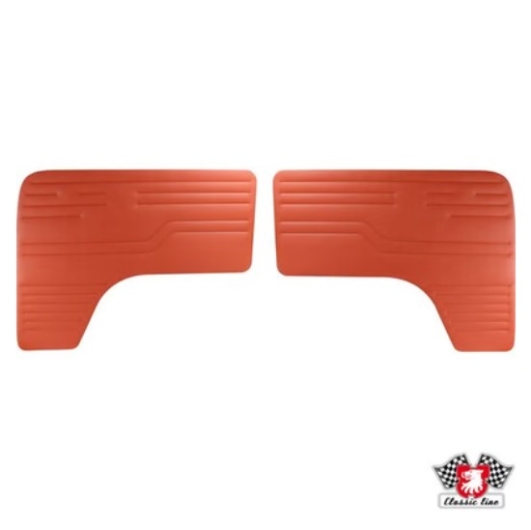 Baywindow Bus Cab Door Panels - Orange Vinyl (Z-Press)