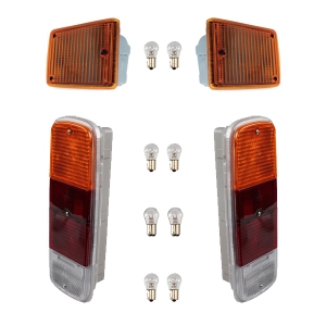 Baywindow Bus Indicator And Tail Light Assembly Set - 1973-79 - With Bulbs