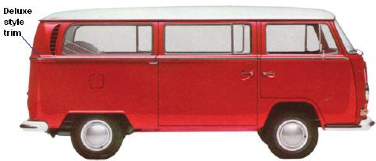 Baywindow Bus Body Moulding Kit - 1968-71 LHD Models Only