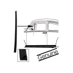 Beetle Quarter Light Flap Seal - 1965-79 (Also Baywindow Bus Quarter Light Flap Seal)