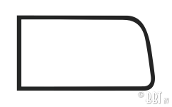 Baywindow Bus 3/4 Rear Side Window Seal (Deluxe) - For Use With Metal Trim