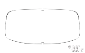 Baywindow Bus Windscreen Seal Deluxe Moulding (Metal Trim With Clips)