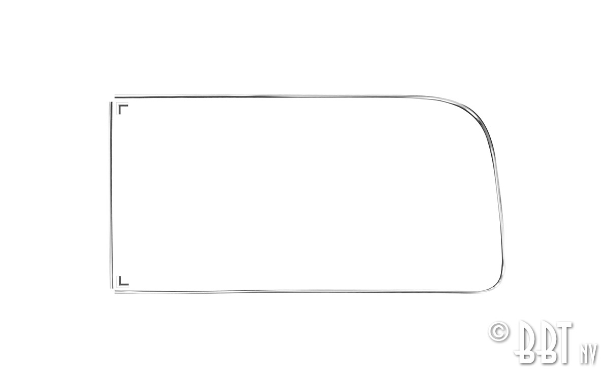 T2 68-79 Deluxe Chrome Insert For Rear Left Three Quarter Window Seal ...