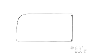 Baywindow Bus Deluxe Chrome Insert For Rear Right Three Quarter Window Seal (Metal With Clips)