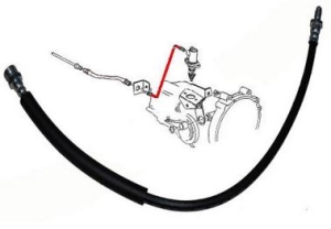 Type 25 Hydraulic Clutch Hose For Gearbox (Female Male Ends) - 615mm