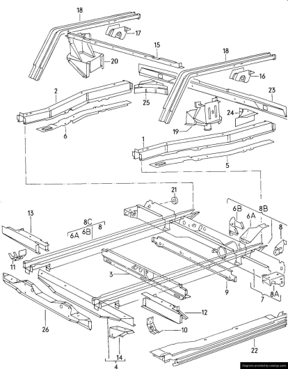 Type 25 Rear Inner Trailing Arm Mount Bracket - Left