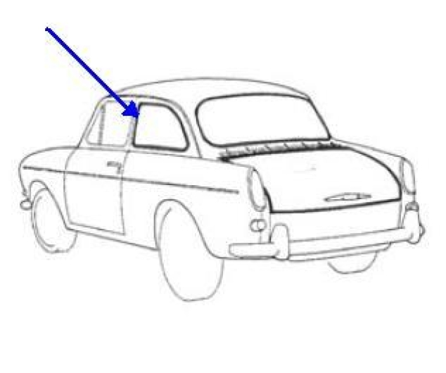 Type 3 Notchback Rear Quarter Window Seal (Cal Look)