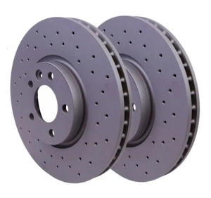 T5 Front Cross Drilled Brake Discs - 2010-15 (340x32.5)
