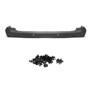 T5 Rear Bumper - 2013-15 (With Parking Sensor Holes) - Graphite Textured - With Fitting Kit