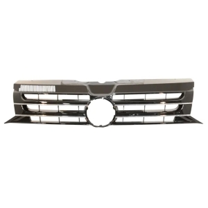 T5 Front Grille - 2010-15 (With Hole For Badge) - Black With Chrome Trim