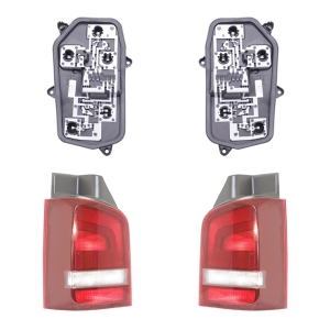T5 Tail Light Set With Bulb Holders - 2010-15 With Smoked Indicators (Caravelle With Tailgate)