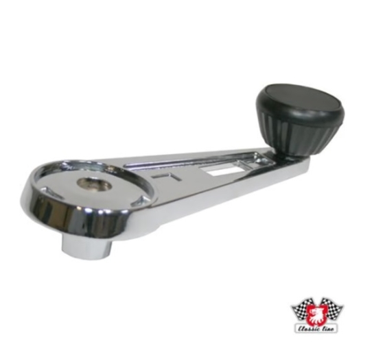 Porsche 911 Window Winder Handle - 1974-83 - Chrome With Black Knob