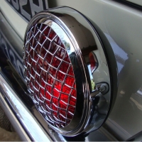 Red Spotlight With Mesh Grille