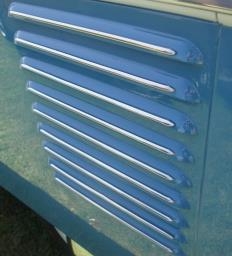 Splitscreen Bus Deluxe Engine Vent Trims - 1955-63 - Stainless Steel ...