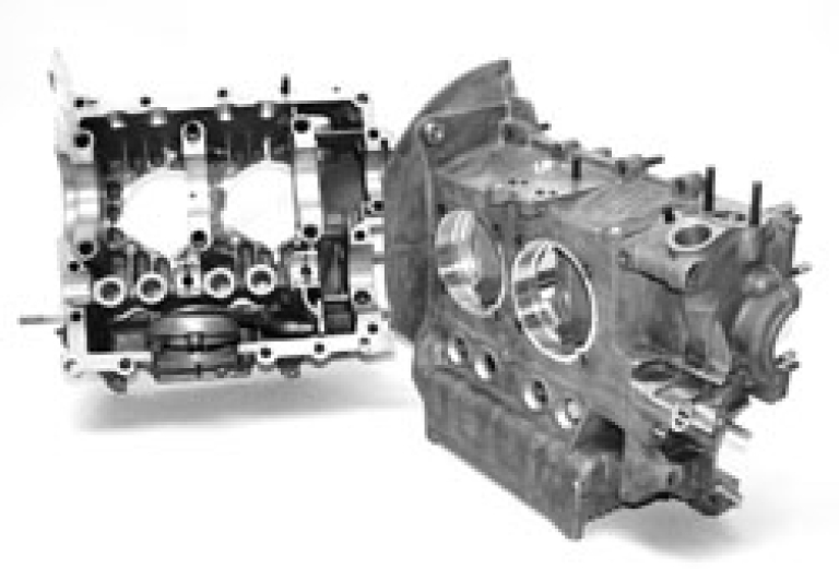 SCAT Modified AS41 Crankcase - 94mm Bore, Stroke Relieved, Shuffle Pinned And Full Flowed