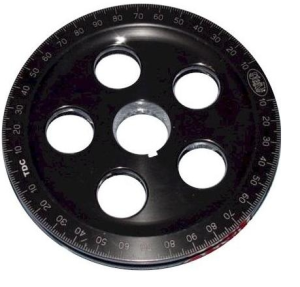 **NLA** Black Aluminium Crankshaft Pulley - Laser Etched Timing Marks With Holes - Type 1 Engines