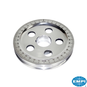 Aluminium Crankshaft Power Pulley - Black Timing Marks With Holes - Type 1 Engines