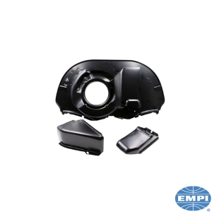 Black Twin Port Fanshroud Without Air Outlets - For Use With Type 4 Oil Cooler
