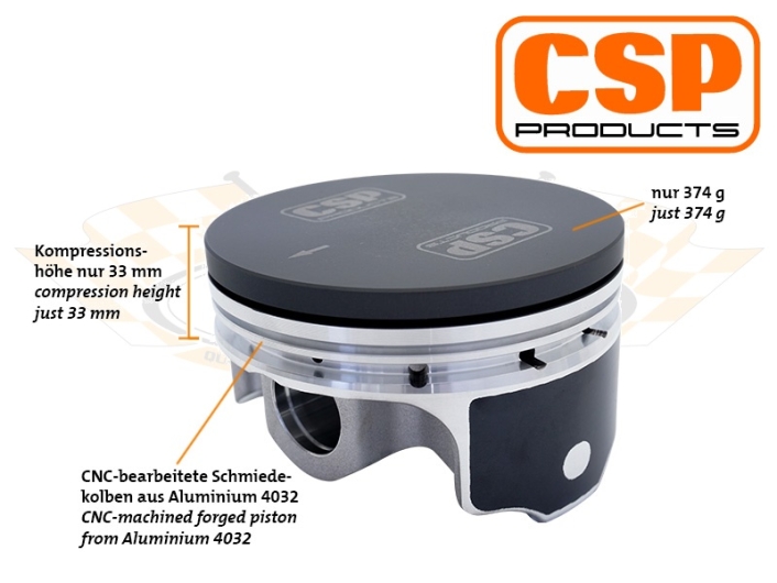 CSP 1914cc Stroker Barrel And Piston Kit - 94mm Bore Type 1 Stroker Engines (With Total Seal Piston Rings)
