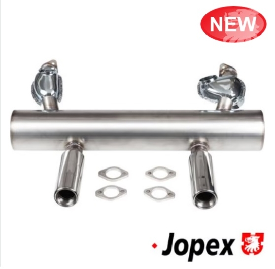 42mm Bore Beetle Classic Sport Exhaust - 1300cc-1600cc - Stainless Steel