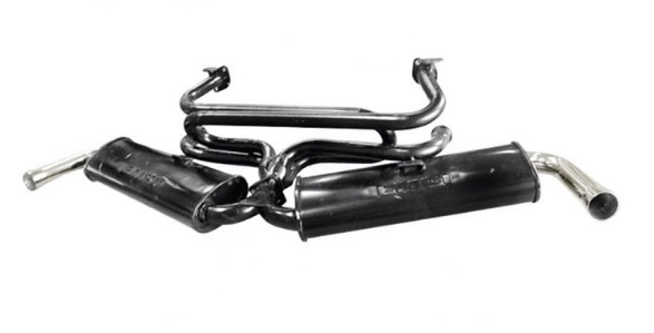 EMPI Twin Quiet Pack Exhaust System - Type 1 Engines (Not 1200cc ...