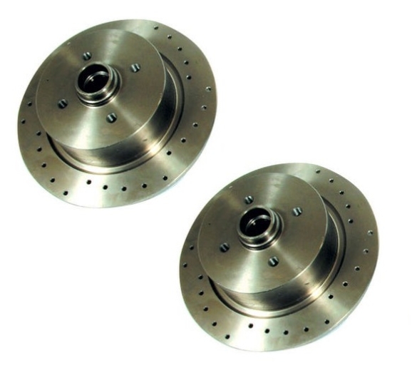 Beetle Cross Drilled Front Brake Discs (Pair) - 4 Stud Models