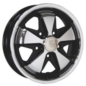 4.5 x 15 Gloss Black SSP Fook Alloy Wheel - 5x130 PCD