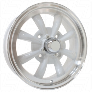 White SSP GT 8 Spoke Alloy Wheel - 4x130 PCD