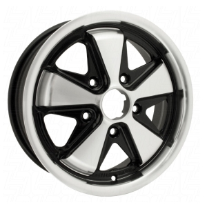 TUV Approved 5.5 x 15 Gloss Black SSP Fook Alloy Wheel - 5x130 PCD